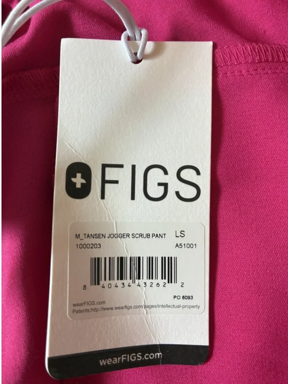 Figs Scrub Tansen Jogger In Dark Pink Size LS 34” x 28”